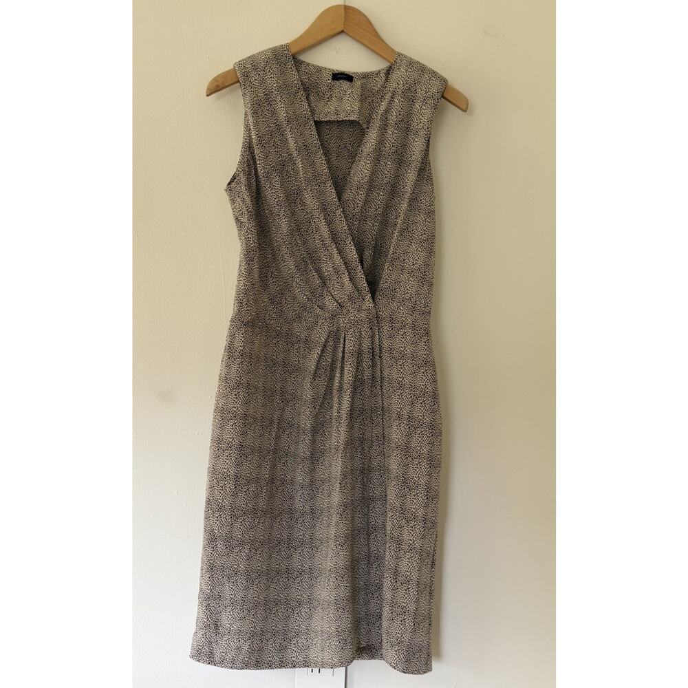 Joseph Stellina Animal Print Wrap Dress Size Uk42 Us6 100% Silk Brown — image 5 of 8